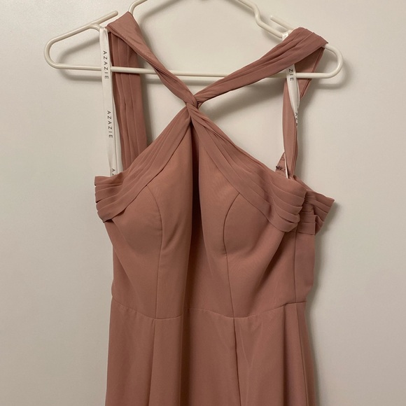 Blush pink azazie dress - Picture 3 of 5